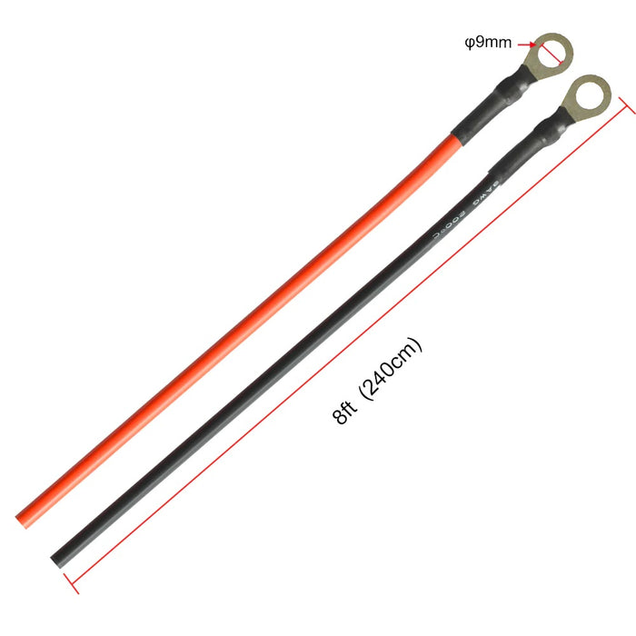 ACOPOWER 8AWG 8ft Ring - Bare Wire Cable Length