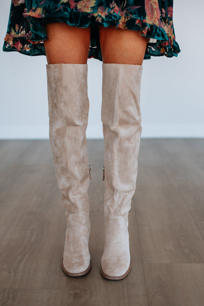 Addressing The Rumors Boots - Beige