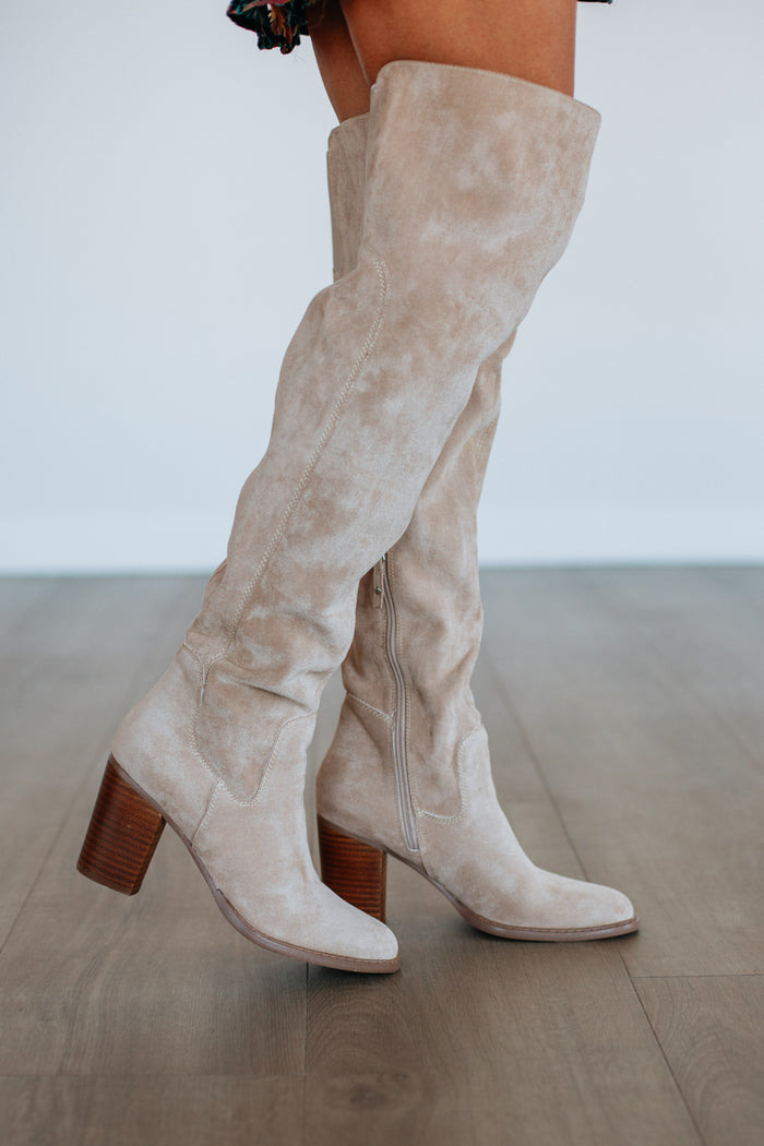 Addressing The Rumors Boots - Beige
