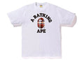 BAPE Check College Tee White/Red