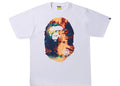 BAPE Tie Dye Big Ape Head Tee White/Navy