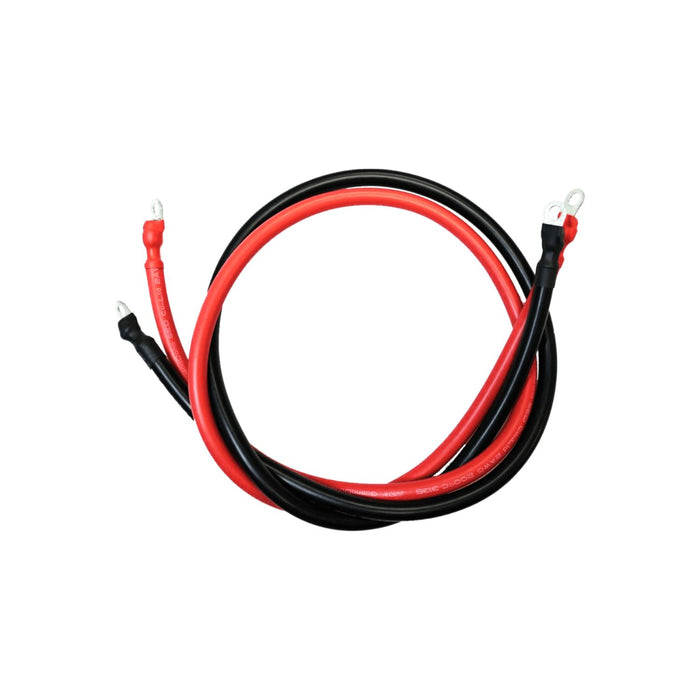 BigBattery 4AWG Ring to Ring Terminal Cable | 3ft, Black/Red