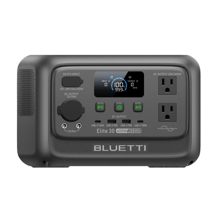 BLUETTI Elite 30 V2 | 288Wh 600W Portable Power Station right view