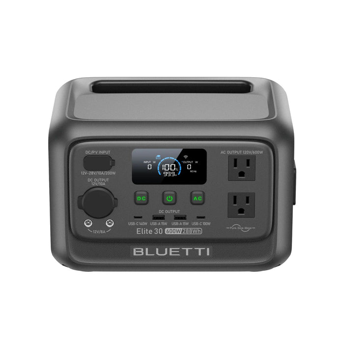 BLUETTI Elite 30 V2 | 288Wh 600W Portable Power Station top view