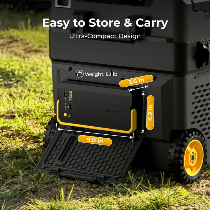 BougeRV 240Wh Detachable Battery for Fridge - Easy to store and carry