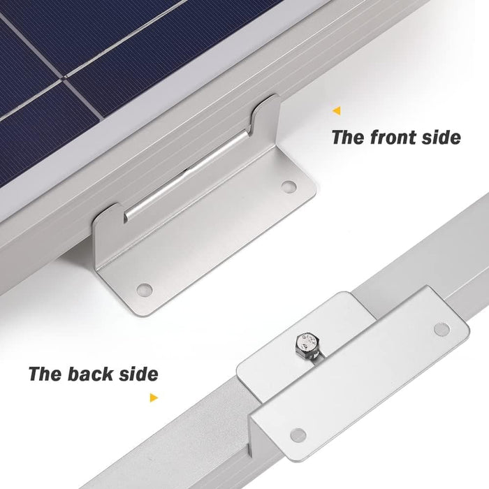 BougeRV Solar Panel Mounting Z Bracket Mount Kits - Front and back side