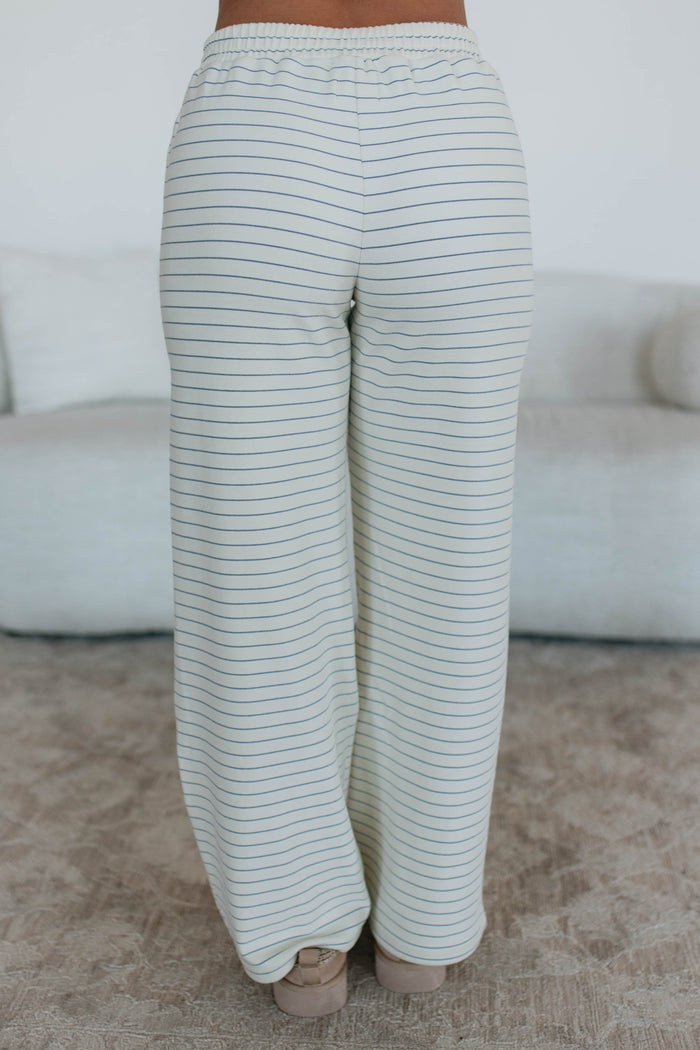 Cayla Striped Pants - Cream Mix