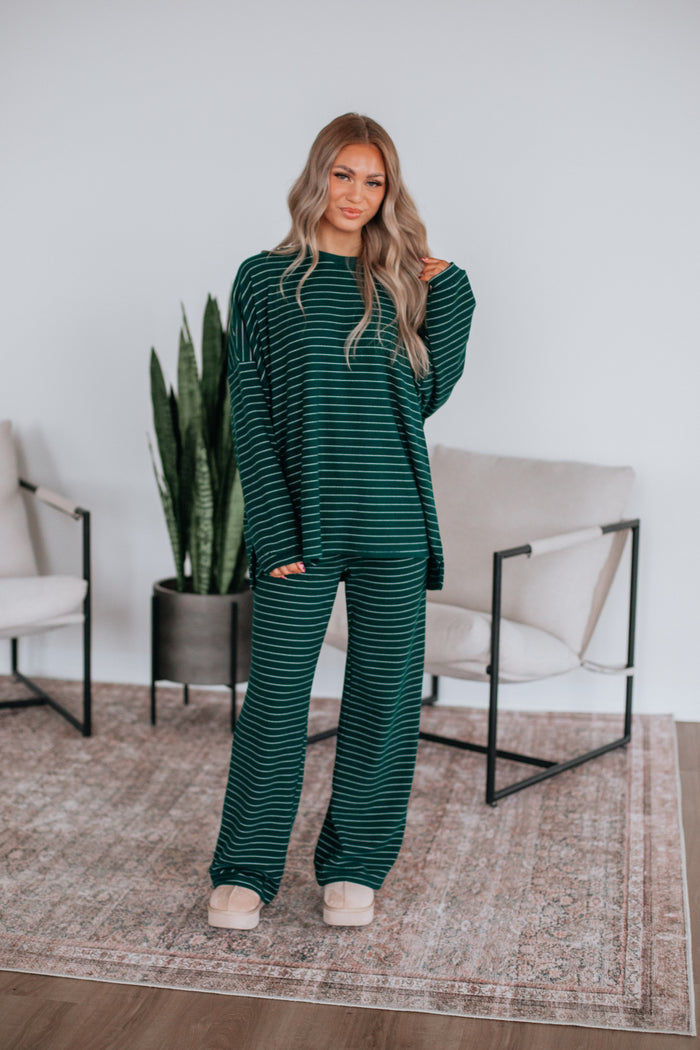 Cayla Striped Top - Pine Mix