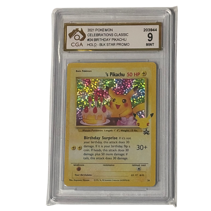 CGA Graded Pokemon Celebration #24 Birthday Pikachu  - Graded 9-10