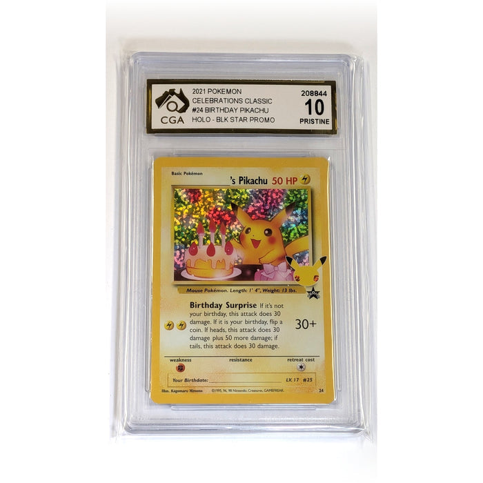 CGA Graded Pokemon Celebration #24 Birthday Pikachu  - Graded 9-10