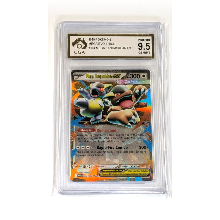CGA Graded Pokemon ME01: Mega Evolution #104 Mega Kangaskhan ex - Graded 9.5