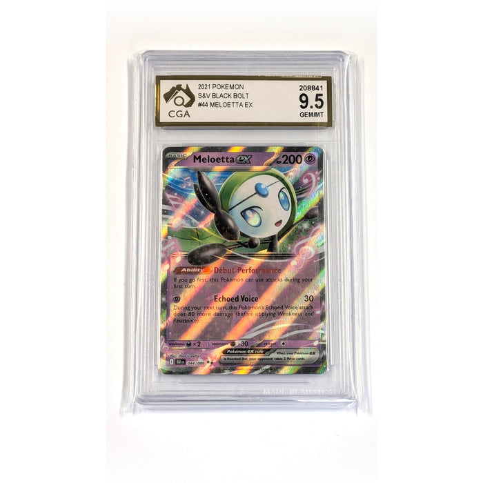 CGA Graded Pokemon SV: Black Bolt #044 Meloetta ex - Graded