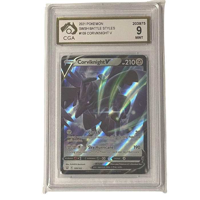 CGA Graded Pokemon Sword & Shield: Battle Styles #109 Corviknight V - Graded 9