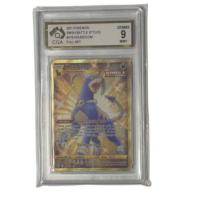 CGA Graded Pokemon Sword & Shield: Battle Styles #179 Houndoom - Graded 9
