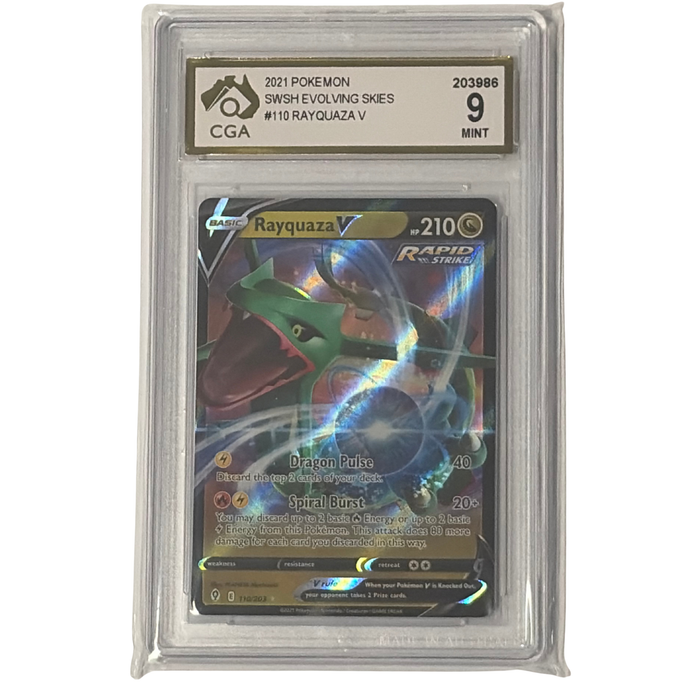 CGA Graded Pokemon Sword & Shield: Evolving Skies #110 Rayquaza - Graded 9