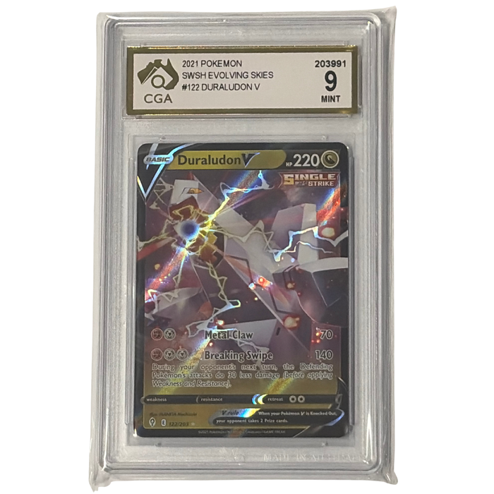 CGA Graded Pokemon Sword & Shield: Evolving Skies #122 Duraludon V - Graded 9