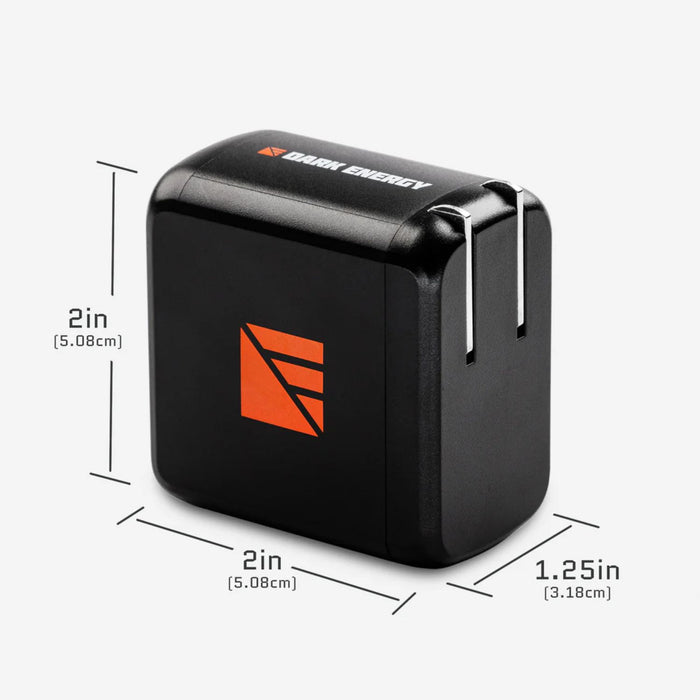 Dark Energy 65W AC Wall Adapter dimensions