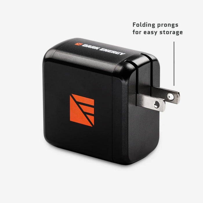 Dark Energy 65W AC Wall Adapter folding prongs for easy storage