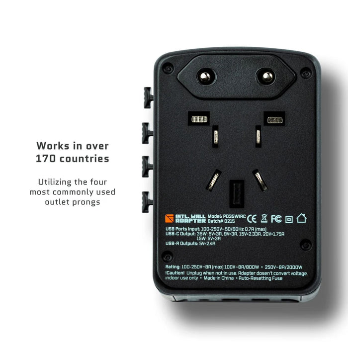 Dark Energy Int'l Wall Adapter - Works in over 170 countries