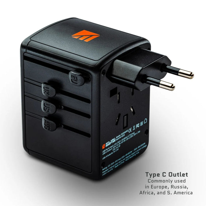 Dark Energy Int'l Wall Adapter  - Type C Outlet