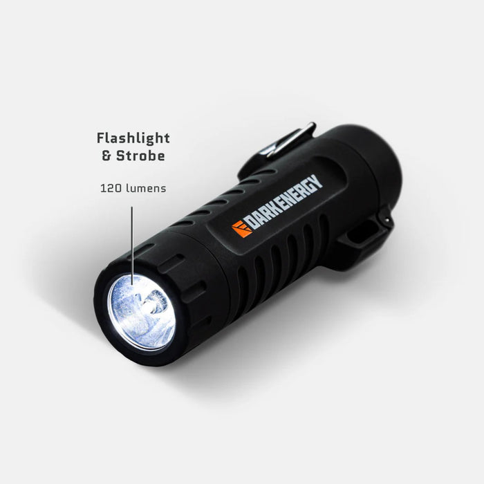 Dark Energy Plasma Lighter - Black - Flashlight and Strobe 120 Lumens