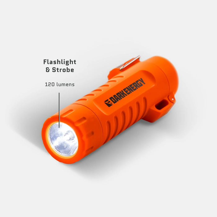 Dark Energy Plasma Lighter - Orange - Flashlight and Strobe 120 Lumens