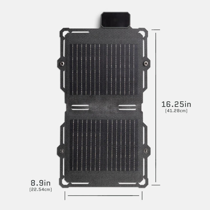 Dark Energy Spectre 8W Solar Panel - Gray - Solar Panel dimensions