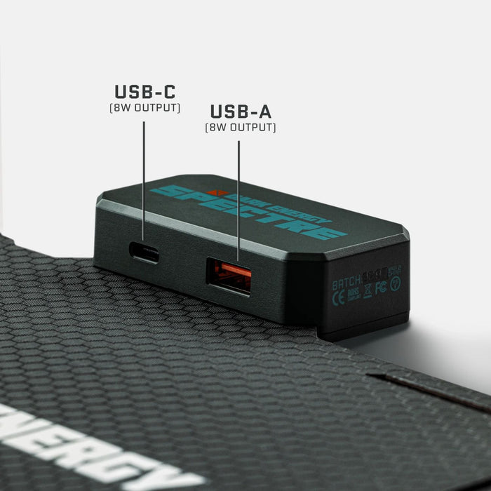 Dark Energy Spectre 8W Solar Panel - Gray - USB Ports