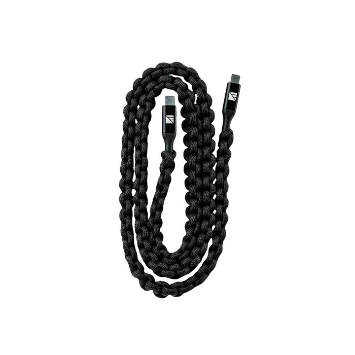 Dark Energy USB-C to USB-C Cable - Black with white background