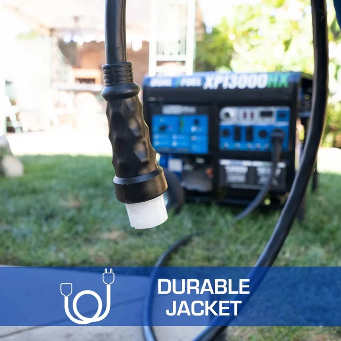DuroMax 50-Amp 25-Foot 6-Gauge 14-50 CS6364 Heavy Duty Generator Power Cord Has A Durable Jacket