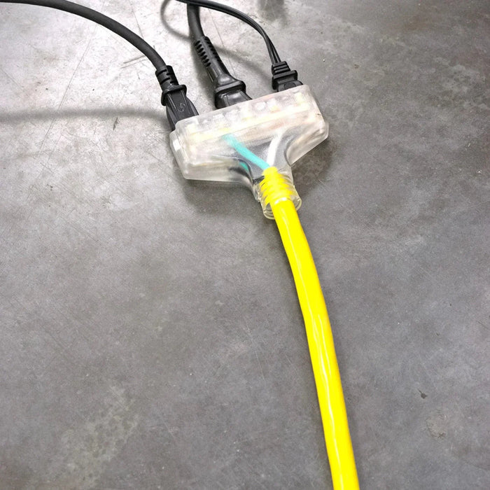 DuroMax 50-Foot 10 Gauge Power Cord Lying On The Floor