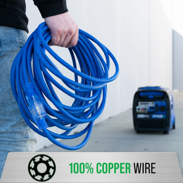 The DuroMax XPX10100A 100-Foot 10 Gauge Power Cord Has 100% Copper Wire