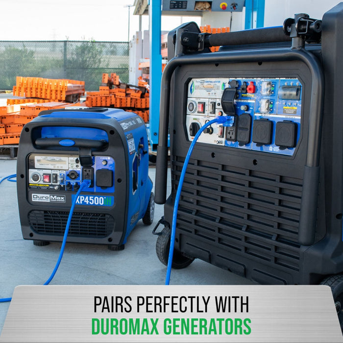 DuroMax XPX10100A Heavy Duty SJEOOW 100-Foot 10 Gauge Blue Single Tap Extension Power Cord Pairs Perfectly With DuroMax Generators