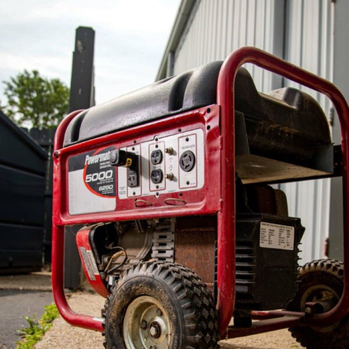 Faraday Defense T.R.A.P. AC Plug Inserted In a Portable Generator