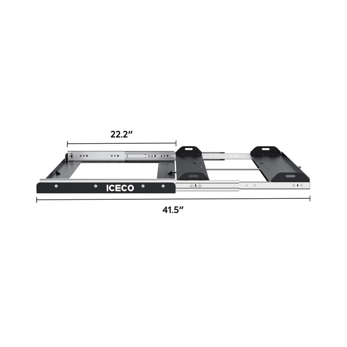 ICECO Side Pull Mounting Slide for VL75ProD/VL90ProD side view dimensions