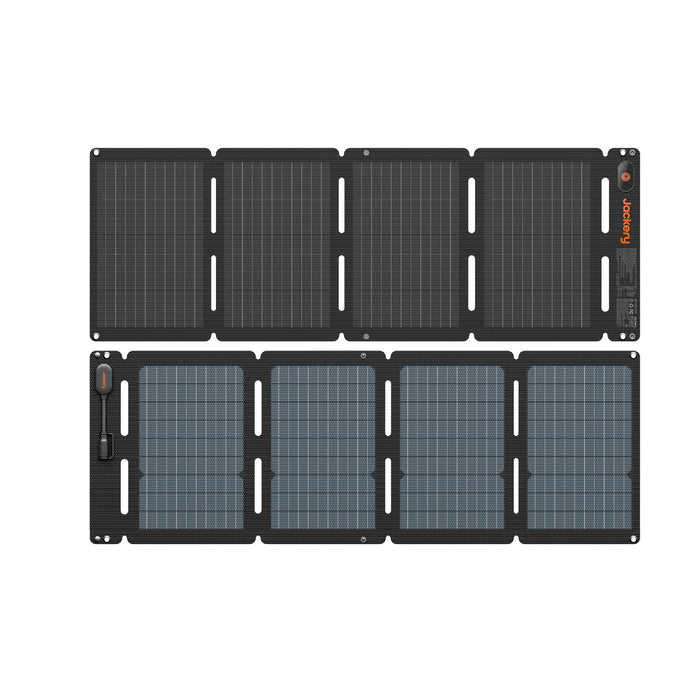Jackery SolarSaga 40 Watt Air Portable Solar Panel front and back view