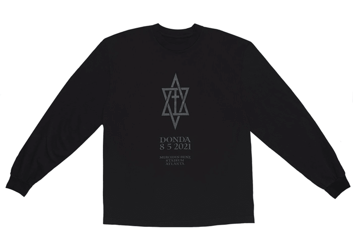 Kanye West DONDA August 5 Listening Event L/S T-Shirt Black