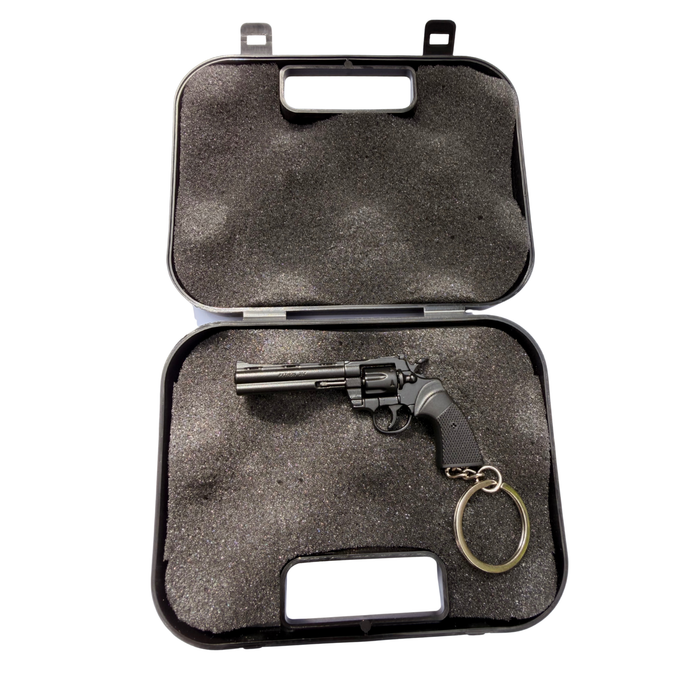 Mini Colt Python Revolver Keychain – Slide Action with Imitation Round