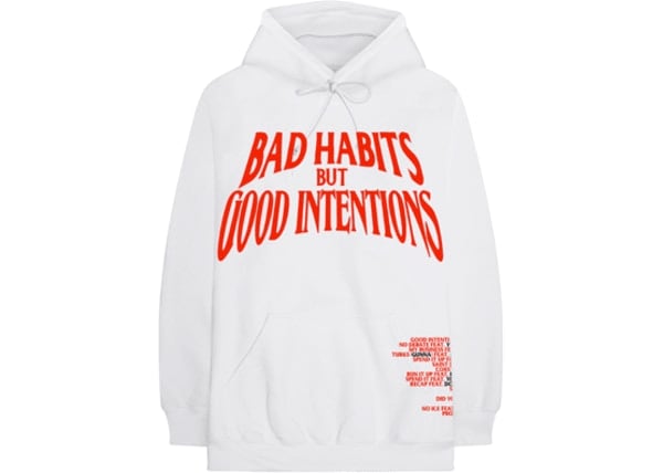 Nav X Vlone Bad Habits Hoodie White