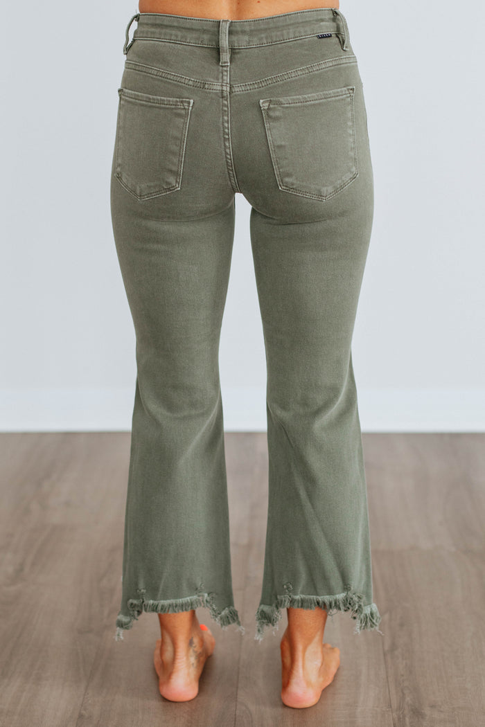 Neona Risen Jeans - Dark Olive