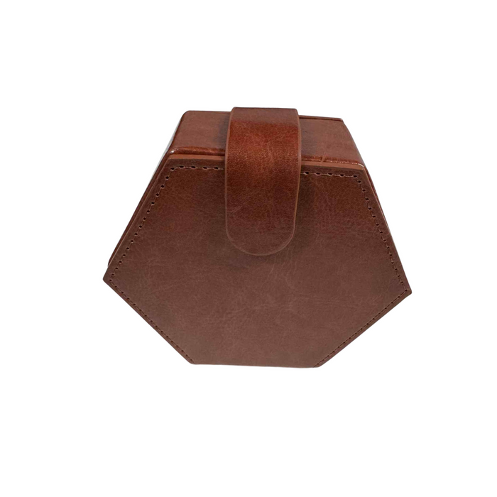 Professional Leather Dice Storage Box
