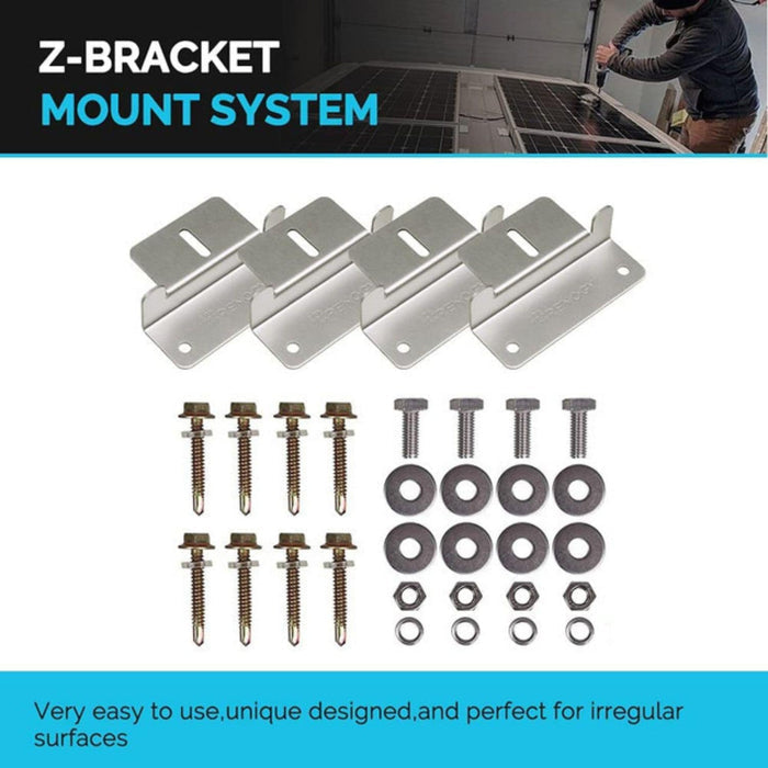 Renogy 100 Watt 12 Volt Solar Starter Kit Z - Bracket