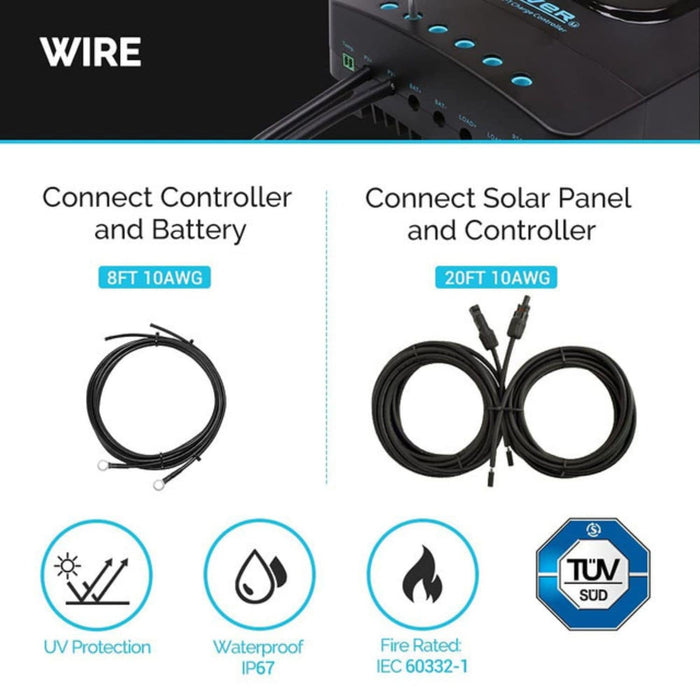 Renogy 100 Watt 12 Volt Solar Starter Kit Connectors