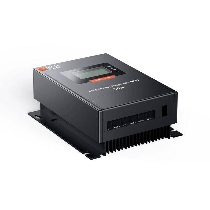 Rich Solar 50 Amp DC to DC Lithium Battery Alternator Charger with MPPT Rest On Ground