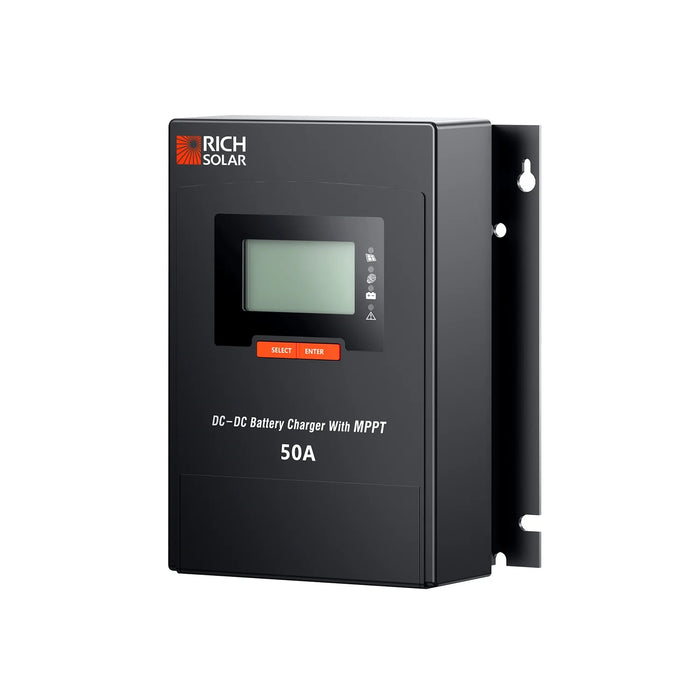 Rich Solar 50 Amp DC to DC Lithium Battery Alternator Charger with MPPT Right View
