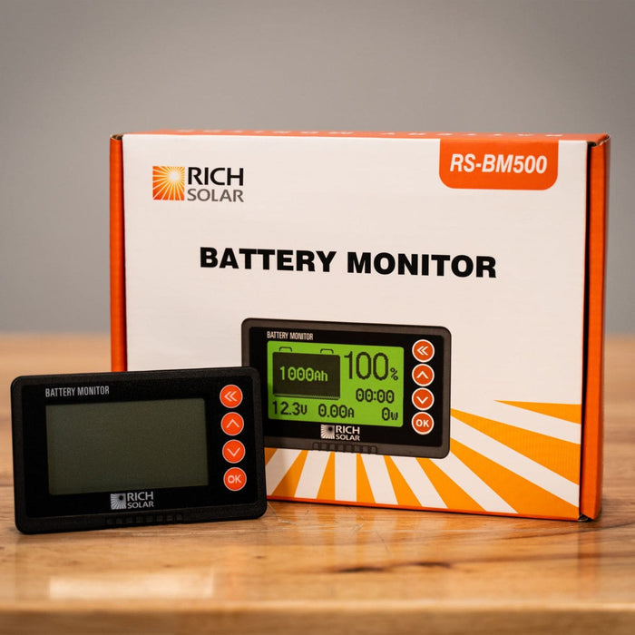 Rich Solar 500 Amp Battery Monitor with box