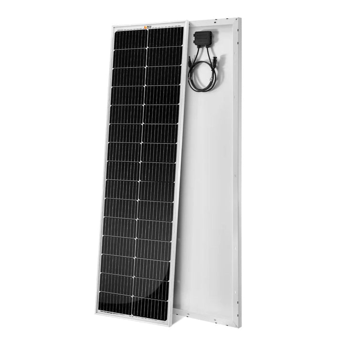 Rich Solar MEGA 100 Slim SLX Monocrystalline Solar Panel with wiring showing