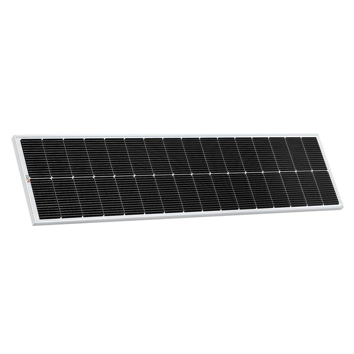 Rich Solar MEGA 130 Watt Slim Solar Panel facing right view in a horizontal position