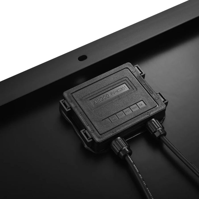 Rich Solar MEGA 200 Watt PRO ONYX 24 Volt Solar Panel back view close up