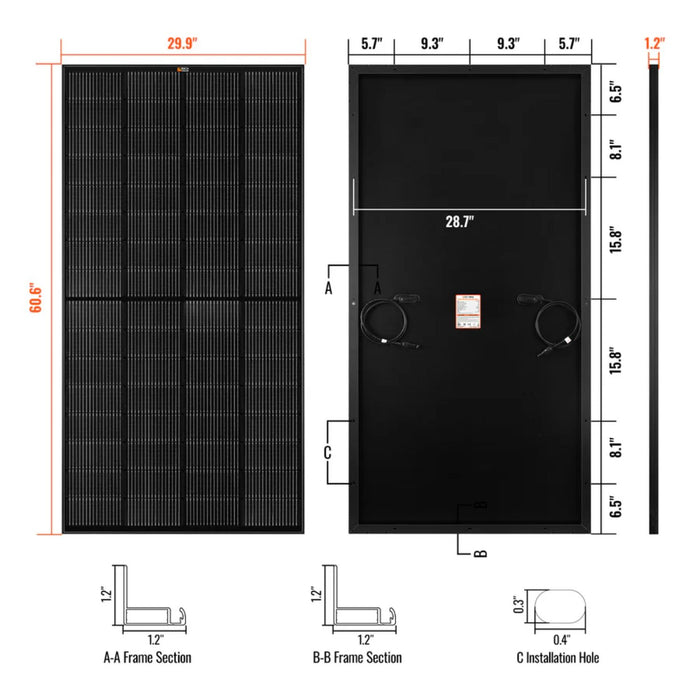 Rich Solar MEGA 250 Onyx Watt Solar Panel